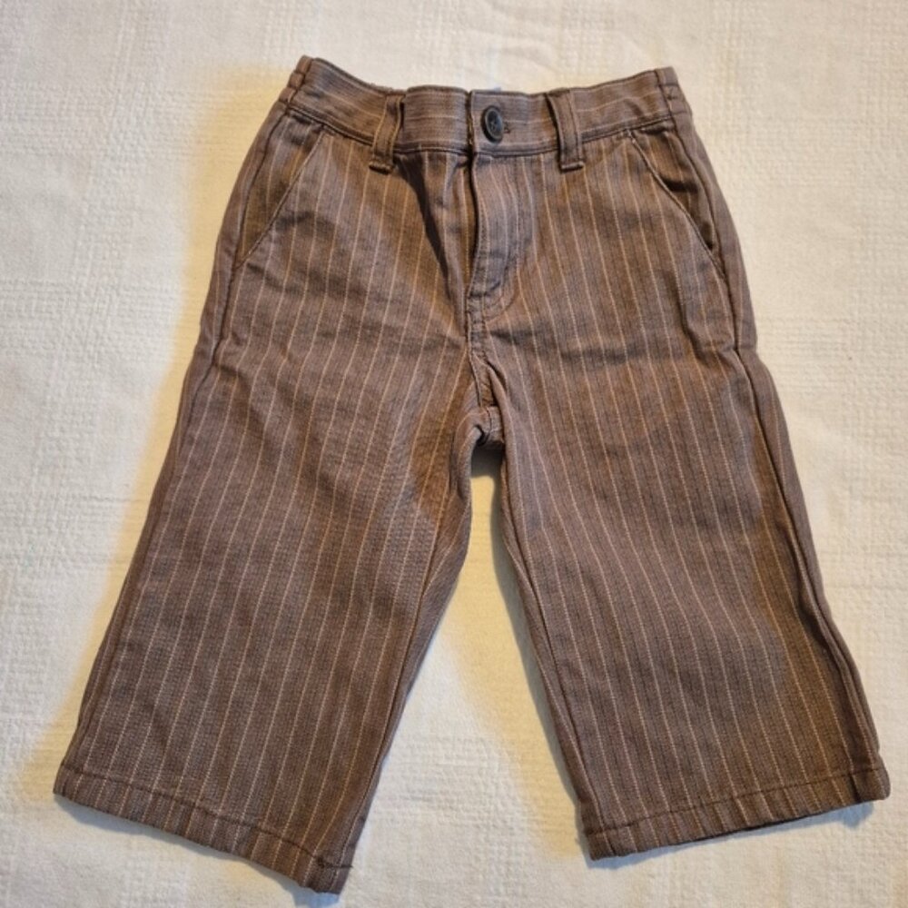 Janie and Jack boys size 12 - 18 months striped pants, elastic waist 2007 line